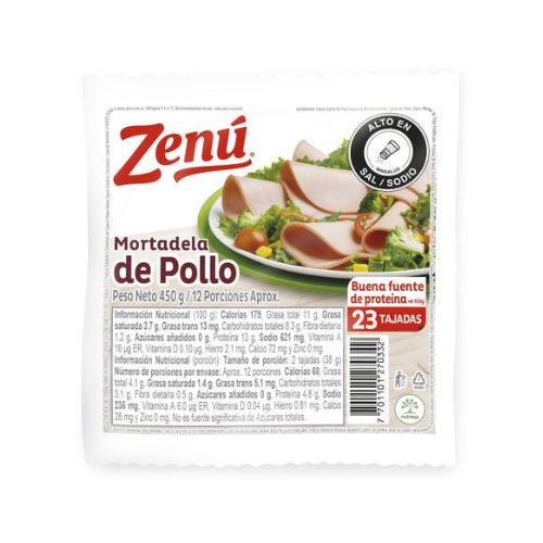 Mortdela. ZENU de pollo x 450 g