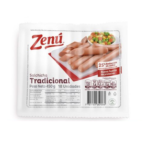 Salchicha Tradicional ZENU x 450 g