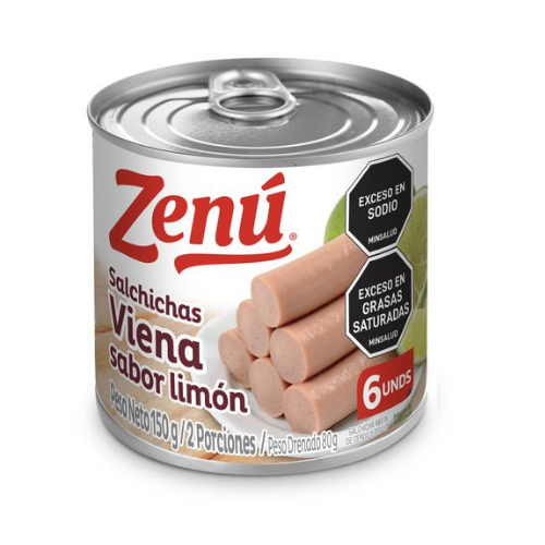 Salchicha Viena Sabor a Limon ZENU x 150 g
