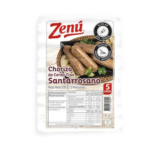Chorizo Santarrosano ZENU x 330g
