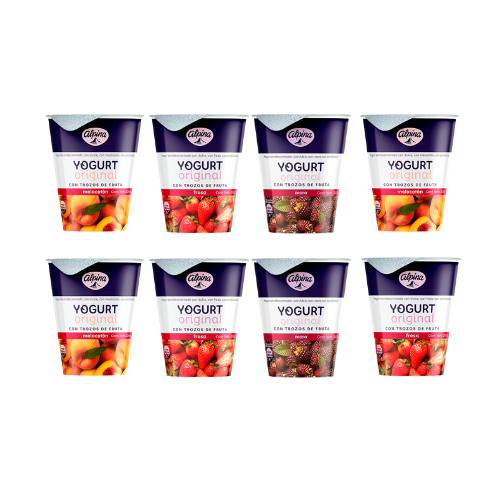 Yogurt ALPINA melocoton x 200g surtido por 8
