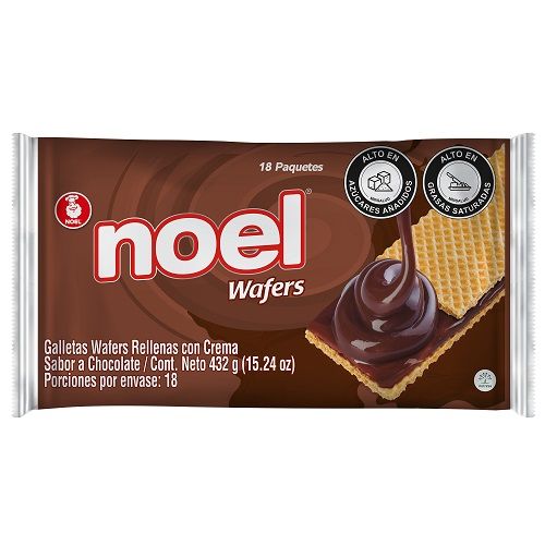 Galleta. Noel Wafers Chocolate 18x4
