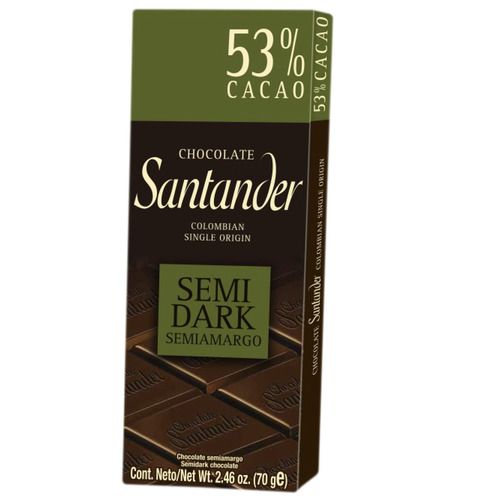 Chocolatina Santander 53% X 10 Unidades X 70g