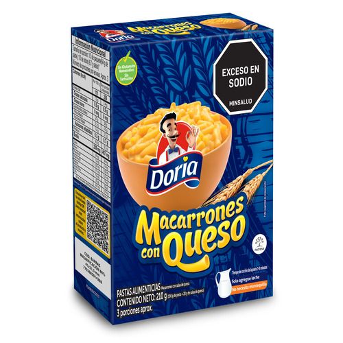 Macarrón Con Salsa Queso Doria 210g
