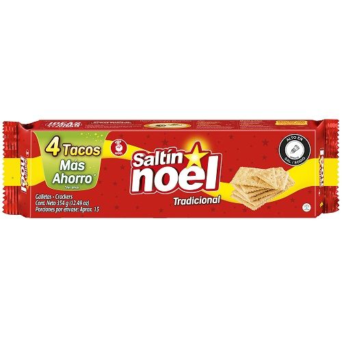 Galleta. Saltin Noel Rojo X 4