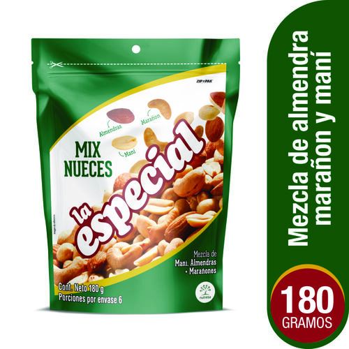 Pasabocas La Especial Mix Nueces 180g
