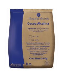 Cocoa Alcalina 10/12% Sin Azúcar X 24kg