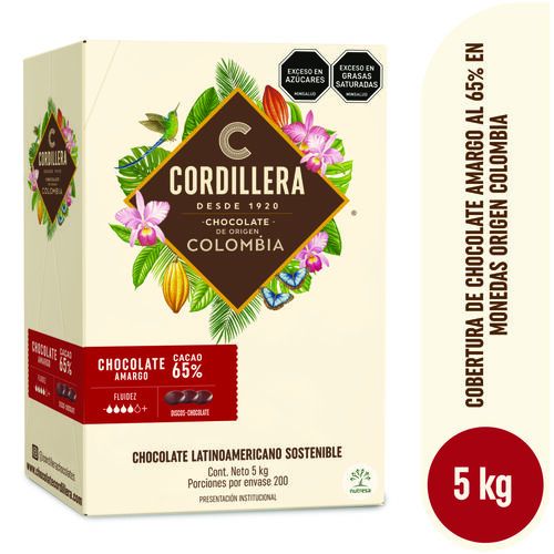 Cobertura Cordillera 65% Cacao Depósito 5kg Nacional (Copia)