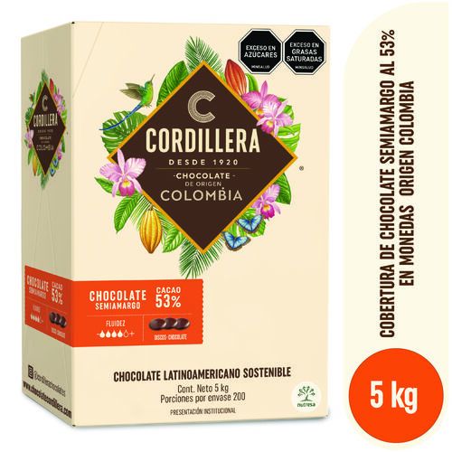 Cobertura Cordillera 53% Cacao 5kg Nacional
