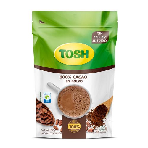 Bebida Tosh 100% Cacao X 200g