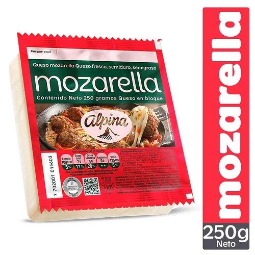 Queso ALPINA mozarella 250g
