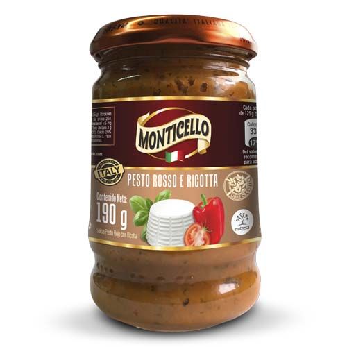 Salsa Monticello Pesto Rosso Y Ricotta X190g
