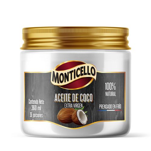 Aceite De Coco Virg Monticello X 360ml
