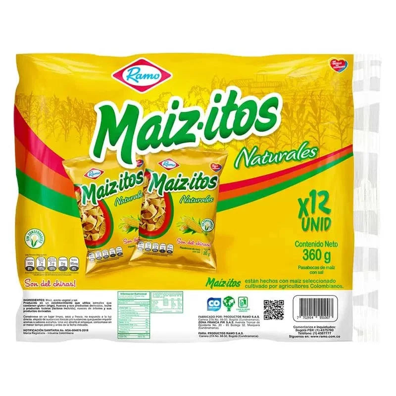 Snak RAMO Maizitos Natural 30gr x 12