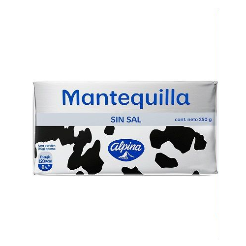 Mantequilla ALPINA sin sal x 250g